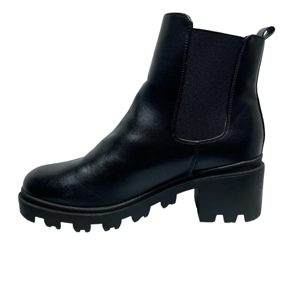 FRENCH CONNECTION Jane Black Platform Ankle Booties Boots Women's Size 9 EU40 - Picture 3 of 16